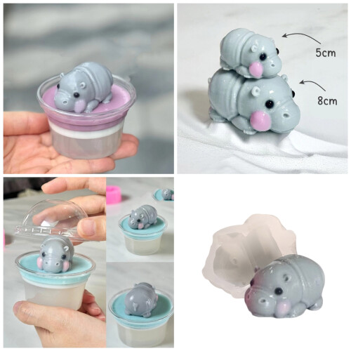 Moules de fabrication de bougies réutilisables en époxy 3D,-8CM 1