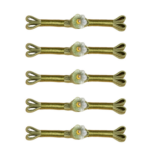 Boutons de fermeture chinois à fleurs, 5 pièces,-Modèle 7