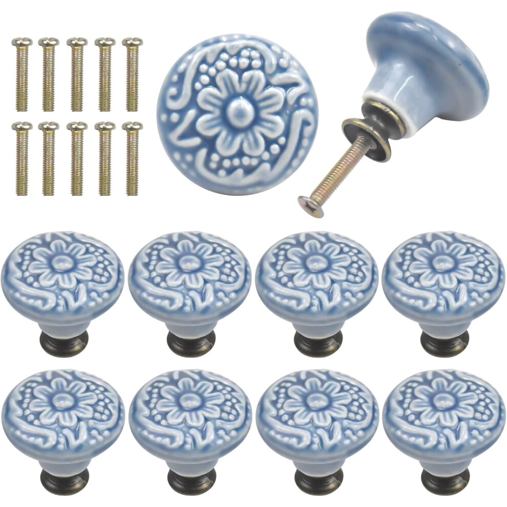 Elegant Bail Pull Handles, Antique Vintage Hardware, Perfect Furniture Decorations For Cabinets And Drawers, Rustproof Anti-Corrosion, Light Blue, Cer 9454554521527