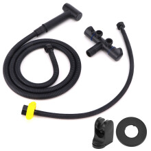 Manguera de ducha elegante de acero inoxidable, conector de latón, accesorio para manguera de ducha con diseño antitorceduras para pañales de