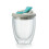 Shatters Proof Borosilicate Milk Cup-light blue cover 450ML 1