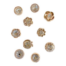 Clip de fixation de perles pour robe, sans-3 strass mélangés