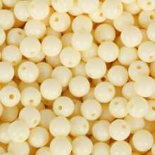 Faisceaux artisanaux de perles acryliques de 6mm, pour-Beige