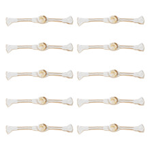 Attaches pour vêtements, 10 pièces,-Perle en feuille d'or 5