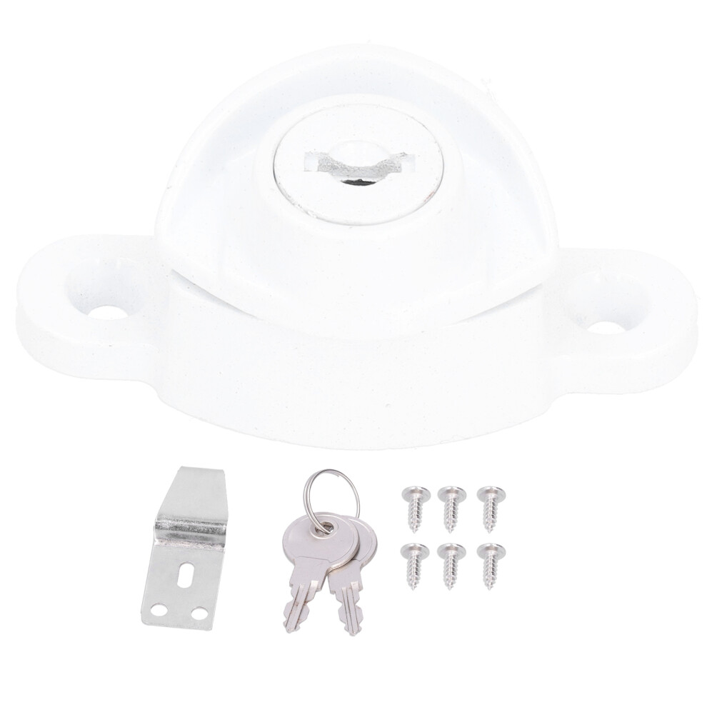 Double Hung Window Sash Lock With Child Proof Keyed Mechanism Zinc Alloy Construction And Reinforced Hook Plate Design 9454554522746