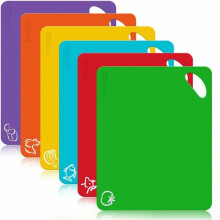 Hochleistungsfähige, flexible Schneidebretter, farbcodierte, BPA-freie Kunststoff-Schneidematten mit rutschfester Oberfläche und strukturierter