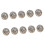 10Pcs Cloud Pattern Metal Buttons Decorative Sewing Buttons-A 1