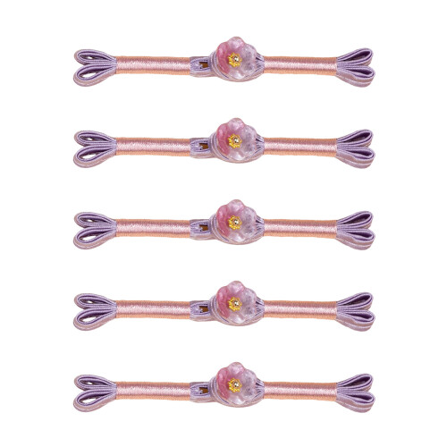 Boutons de nœud Cheongsam à fleurs, 5 pièces, pour-Modèle 5