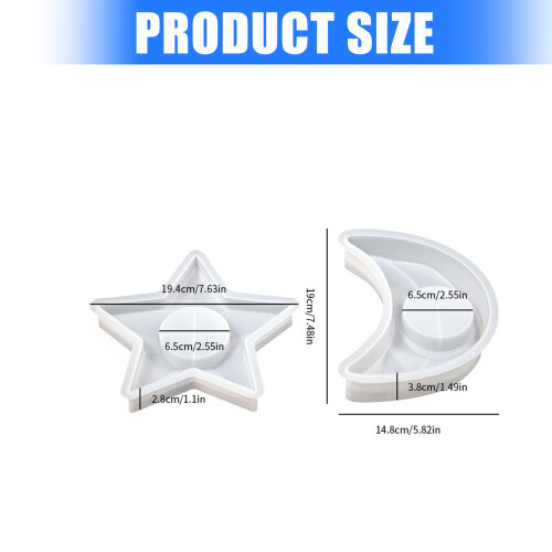 Multiple Size Moon Star Sturdy Silicone Mould Set Portable-moon 2