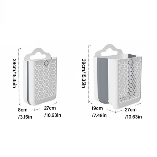 Compact Foldable Hanging Clothes Basket For-extra large 2