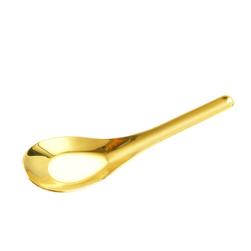 6 x multifunktionale Suppenlöffel, Servierlöffel,-Gold klein