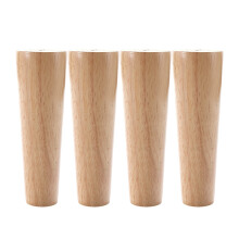 Möbelbeine aus Holz für Sofa, Schrank und Tisch, Möbelfüße im Mid-Century-Stil, massive Ersatzbeine aus Gummibaumholz mit Befestigungsmaterial