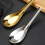 6 x multifunktionale Suppenlöffel, Servierlöffel,-Gold klein 5