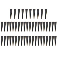 50pcs Premium Flower Gift Bags Metallic Trim Design-Black