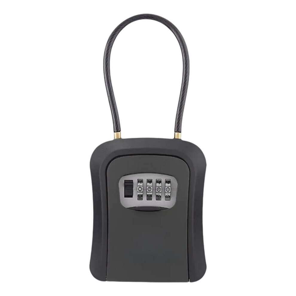 Key Lock Box For Home Security, Wall Mount Combination Password Security Key Storage With Resettable Code, Weatherproof Rustproof Steel Wire Design Fo 9454554525372
