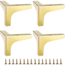 Goldene Möbelbeine als Ersatz, höhenverstellbare, moderne dreieckige Eisenfüße für Sofa, Couchtisch und Schrank, langlebige, rostfreie