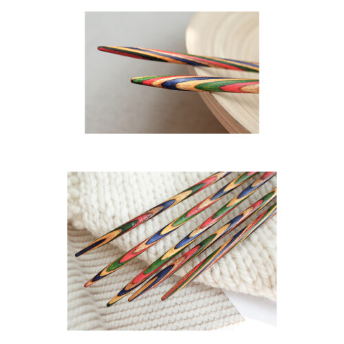 5PCS Double Head Pointed Wood Knitting Needle Ergonomic-4.0mm 1