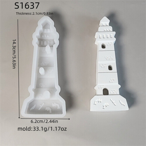 3D Lighthouse Silicone Mould Ornament Molds Epoxy Resin Molds 2