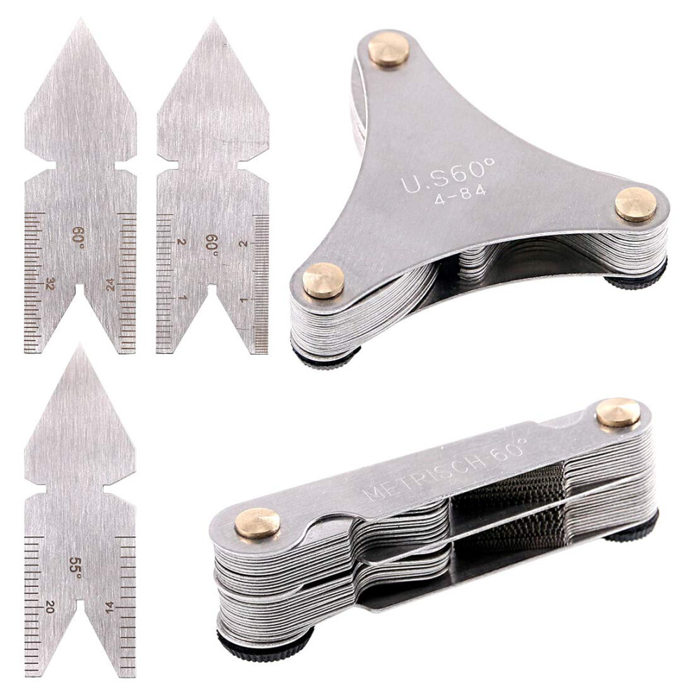 Thread Pitch Gauge Set, Metric Tools For Accurate Measurement By Skilled Mechanics 9454554508689