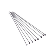 200 stuks sieraden hoofdspelden-Zwart pistool Ronde kop 05x50mm