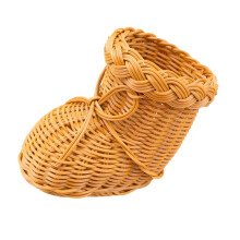 Modern Rattan Look Storage Bin For Sneakers Snacks-true color