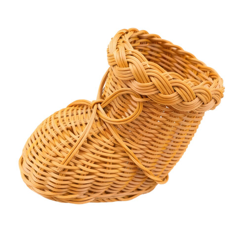 Modern Rattan Look Storage Bin For Sneakers Snacks-true color