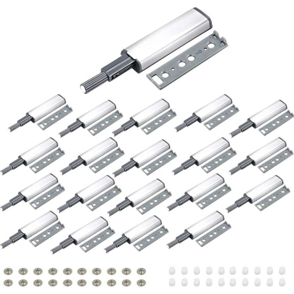 Touch Latch With Adjustable Magnet Tip, Push To Open Spring-Loaded Plunger Mechanism, Magnetic Push Latches For Cabinet Drawer Closure, Heavy Duty Cor 9454554524351