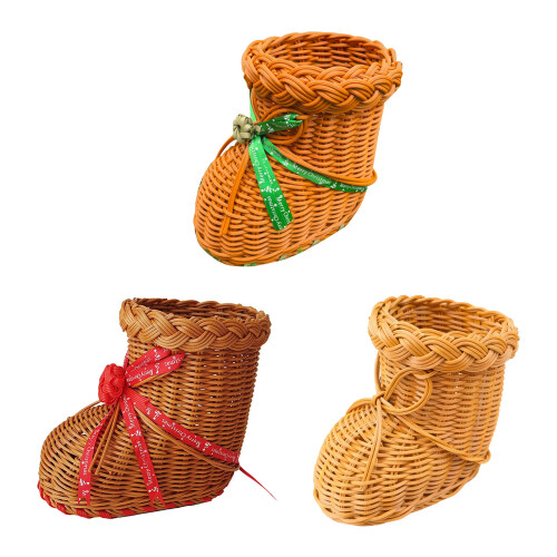 Modern Rattan Look Storage Bin For Sneakers Snacks-true color 1