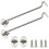 Stainless Steel Rust Resistant, Straightforward Hook Lock Design for Front Door Chains and Window Latches (Black) 1