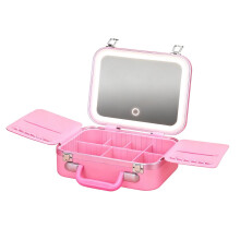 Modern Cosmetic Storage Case Integrated LED-Pink