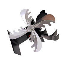 4Blades Stove Fan Without Electricity Fireplace Fan-Silver