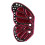 1 Pair Butterfly Wing Iron on Patches Embroidered Patches-Red 7