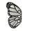 1 Pair Butterfly Wing Iron on Patches Embroidered Patches-Red 5