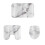 Modern Marble Print Bathroom Mat, Exquisite Design Creative Pattern Floor Mat, Machine-Washable Waterproof Polyester Fabric With Fast-Drying Water Abs 1
