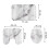 Modern Marble Print Bathroom Mat, Exquisite Design Creative Pattern Floor Mat, Machine-Washable Waterproof Polyester Fabric With Fast-Drying Water Abs 5