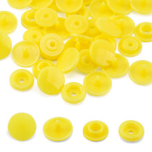 1000Sets Colored T5 Snap Fasteners for Sewing 12mm-Lemon yellow