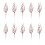 10pcs Palistic Plastic Flower Branch with Flexible Stems-Red 1