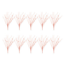10Pcs Artificial Stems Flexible Perfectly for Shop Window-Red