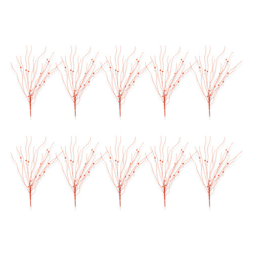 10Pcs Artificial Stems Flexible Perfectly for Shop Window-Red