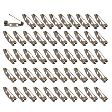 50 stuks brochespelden, veilige rugsluiting,-Oud brons 20 mm