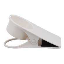 Tafelbekerhouder met zijclip voor thuis en op kantoor, bekerhouder met USB-aansluiting, kabelmanagement, koffiemokhouder, schotelhouder, stijlvol