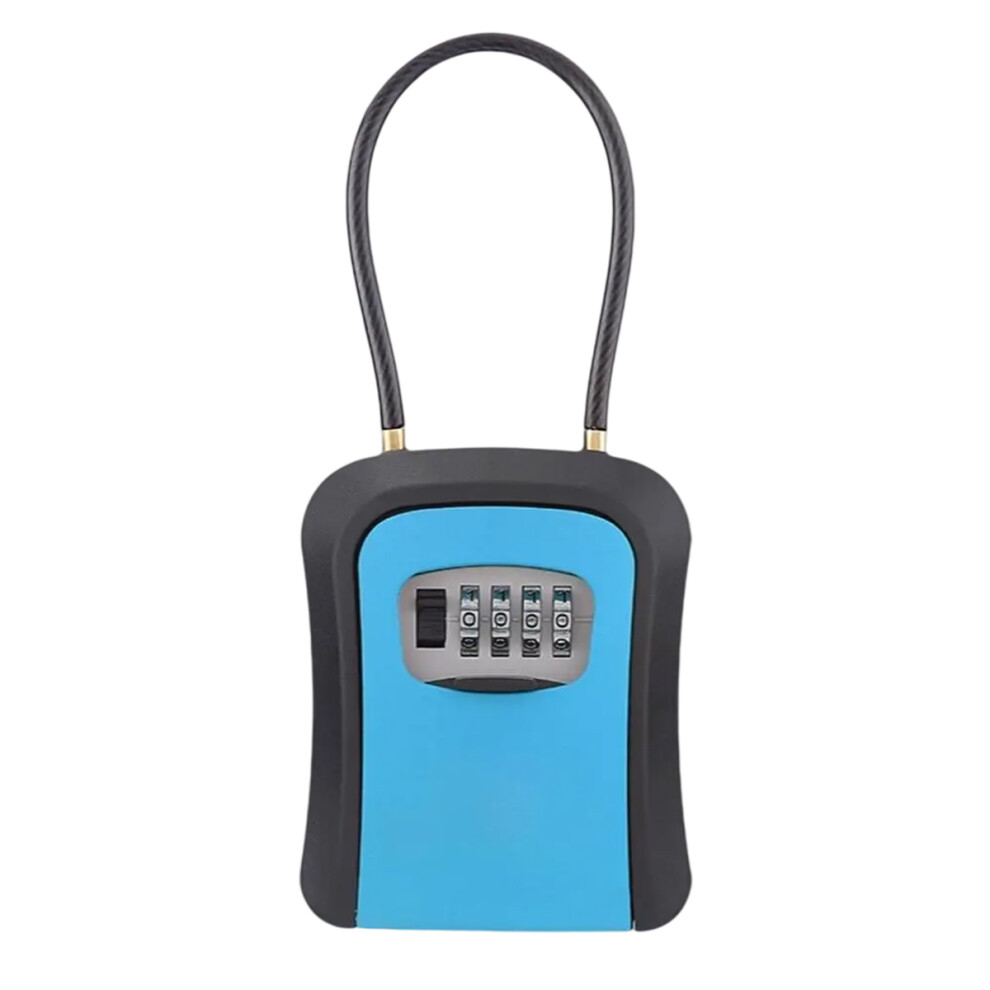 Key Lock Box For Home Security, Wall Mount Combination Password Security Key Storage With Resettable Code, Weatherproof Rustproof Steel Wire Design Fo 9454554525389