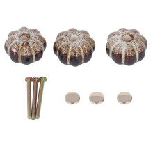 Pomelli in ceramica vintage a forma di zucca, maniglie decorative per cassetti, ferramenta per mobili in stile antico, arredamento rustico chic per