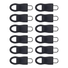 12Pieces Zippers Pull Replacement Set Zippers-Black number 8