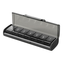 Versatile Medicine Holder With Thoughtful Partitioning-Black