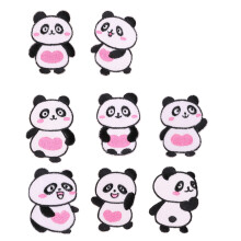 8 Pcs Embroidered Patches Cartoon Panda Sewing-8 combinations