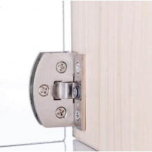 Bisagras para puertas de vidrio de alta resistencia, diseño autoajustable con instalación empotrada sin tornillos para vidrio de 5 a 8 mm, función