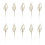 Artificial Flower Stems Pack of 10pcs Shatterproof Plastic-Gold 1