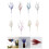 Artificial Flower Stems Pack of 10pcs Shatterproof Plastic-Gold 3