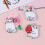 12 Pcs Iron on Applique Patches White Cats Embroidered-12 sets 5